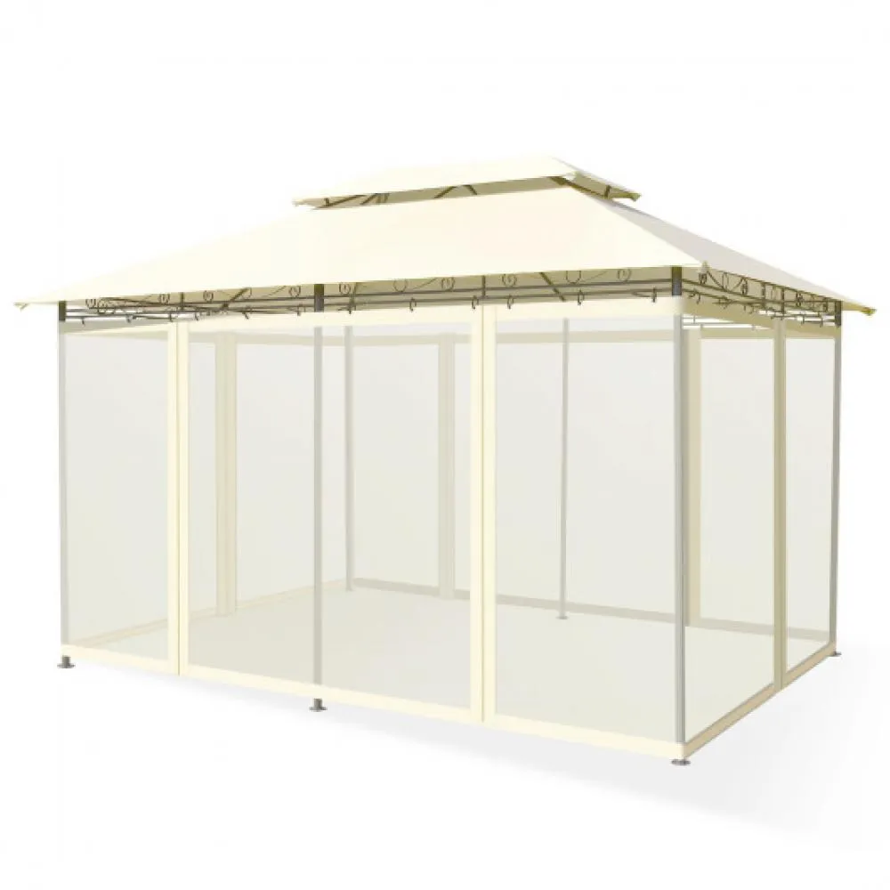 10 Feet x 13 Feet Tent Canopy Shelter with Removable Netting Sidewall-Tan