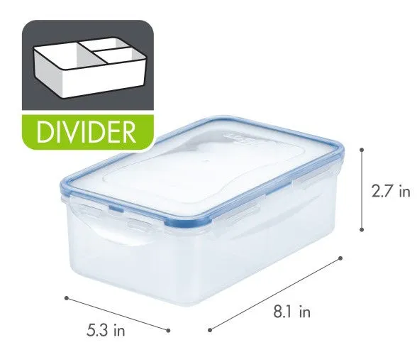 3-Piece 32-Oz. Divided Rectangular Food Storage Containers