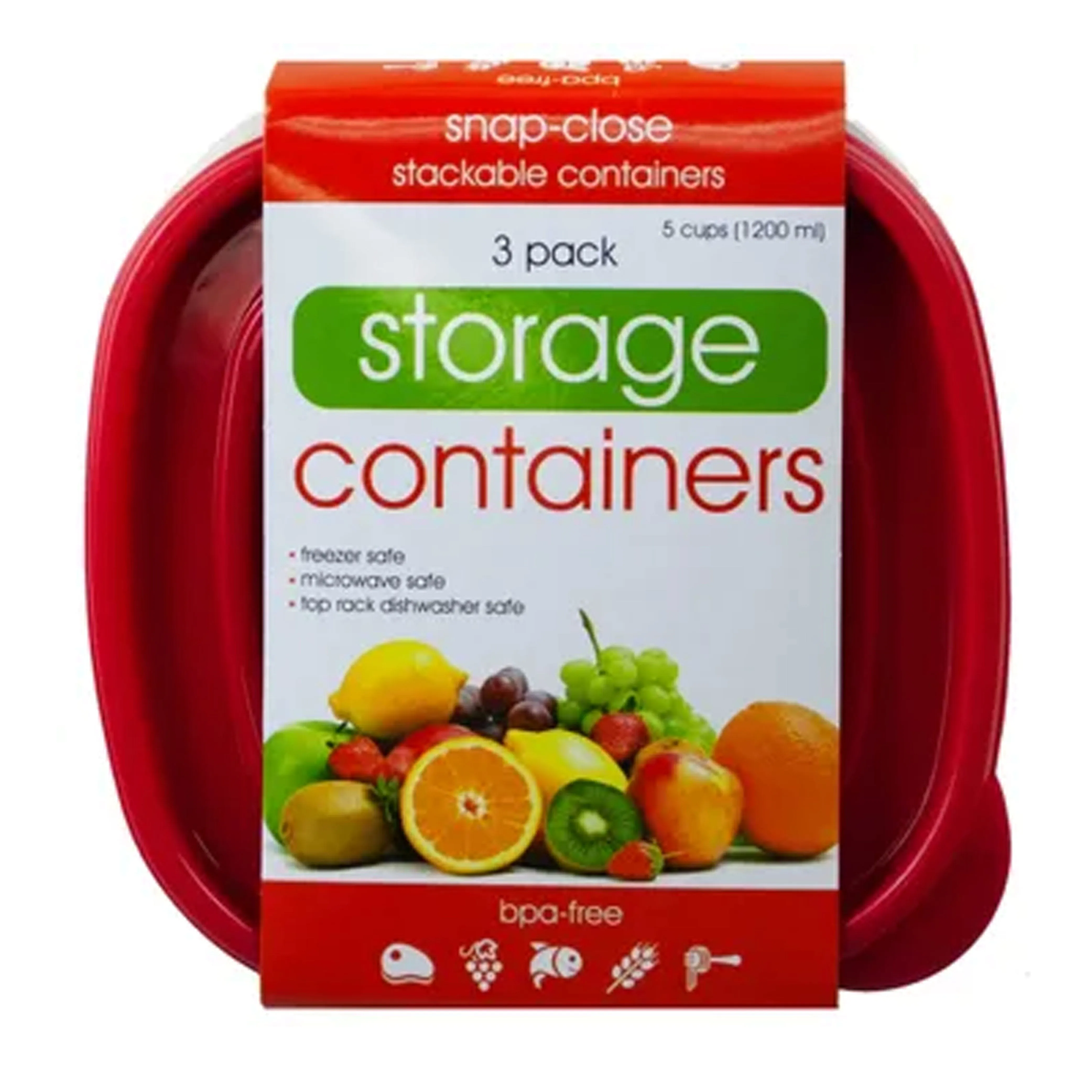 3 Pk Meal Prep Food Containers Lids Reusable Microwavable Plastic BPA free