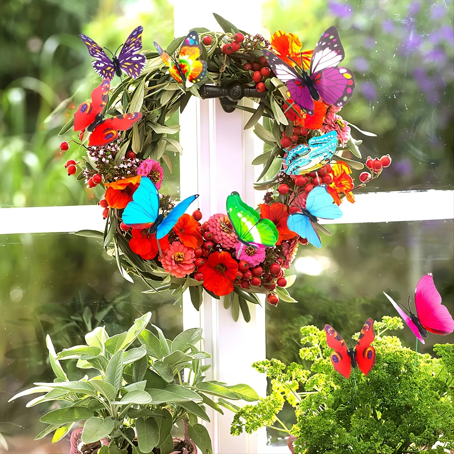 3050pcs Waterproof Butterfly Decoration Stakes for Christmas Yard Decor