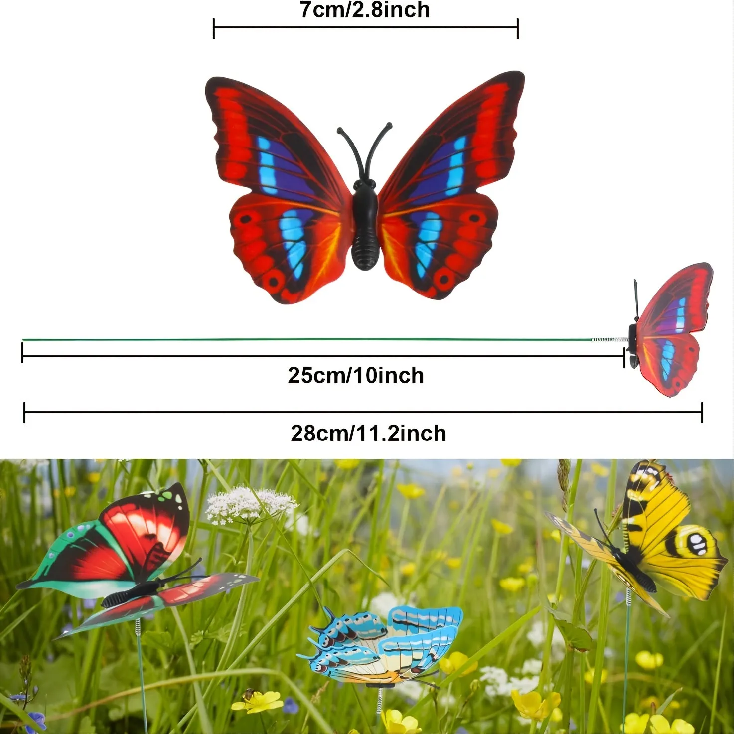 3050pcs Waterproof Butterfly Decoration Stakes for Christmas Yard Decor