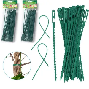 60 Adjustable Plastic Cable Tie Gardening Plant Twist Cord Flexible Locking Tool