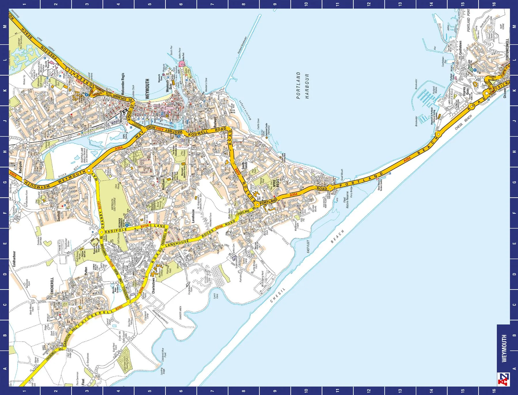 A to Z Map of  Weymouth 1000 Piece Jigsaw