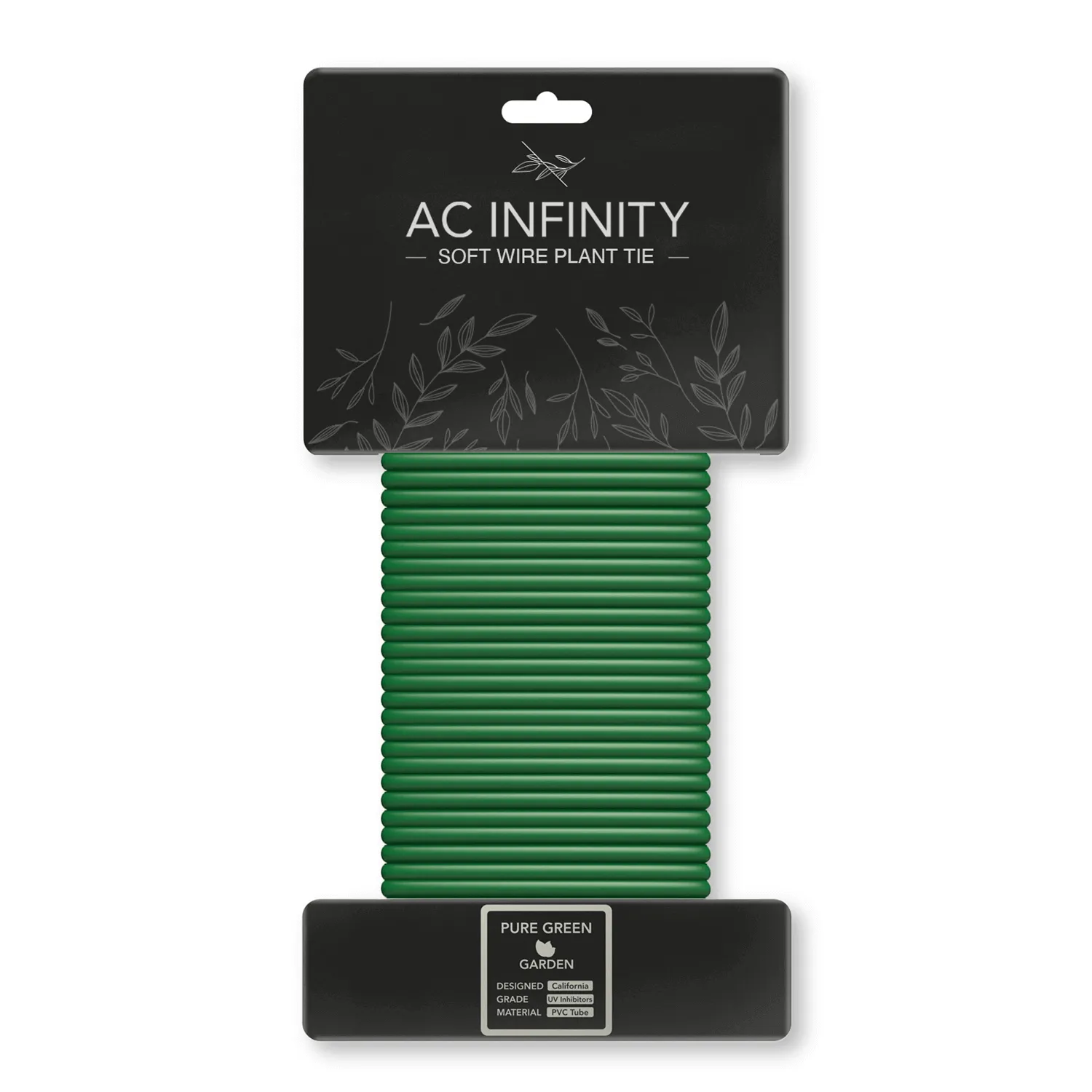 AC Infinity Soft Twist Ties, Thick Rubberized Texture, 10m