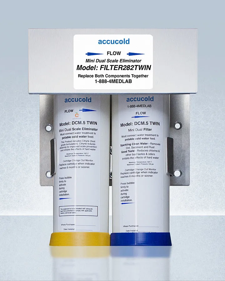Accucold 17" Ice & Water Dispenser Filter Kit Included Stainless Steel
