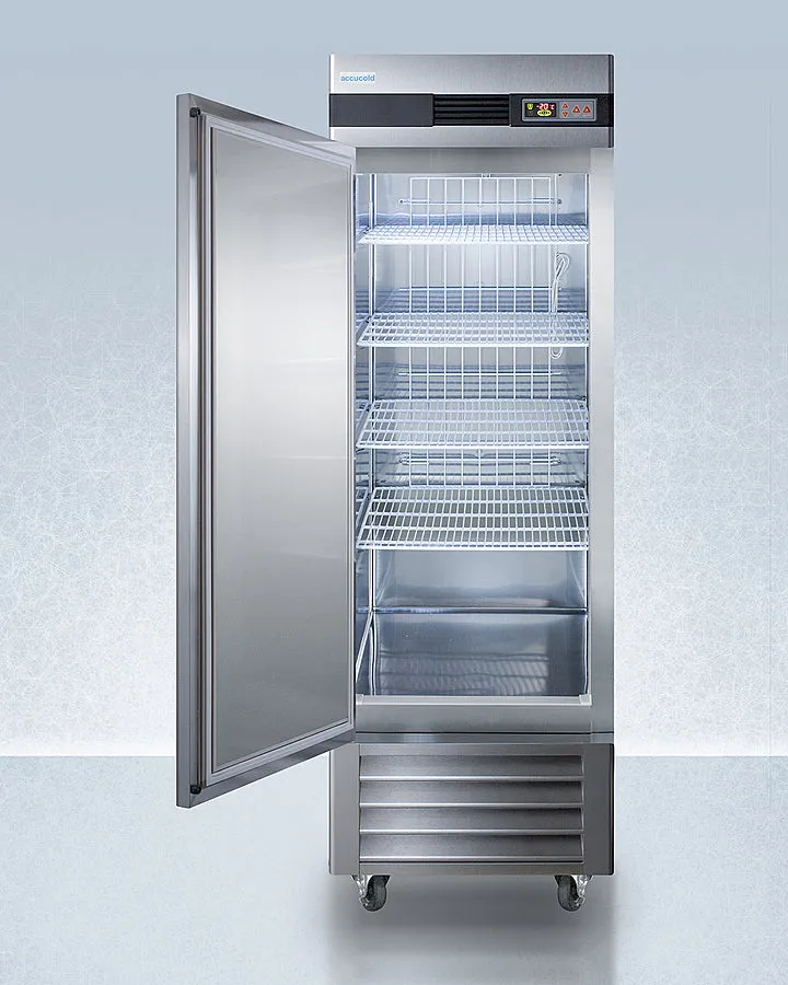Accucold 28" Upright Pharmacy Freezer Stainless Steel LH Door Swing