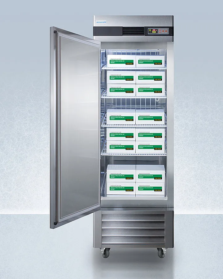 Accucold 28" Upright Pharmacy Freezer Stainless Steel LH Door Swing