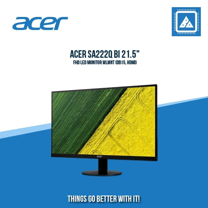 ACER SA222Q BI 21.5" FHD LED MONITOR WLMNT (DB15, HDMI)