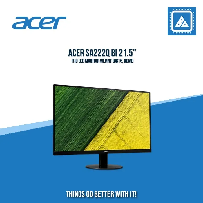 ACER SA222Q BI 21.5" FHD LED MONITOR WLMNT (DB15, HDMI)