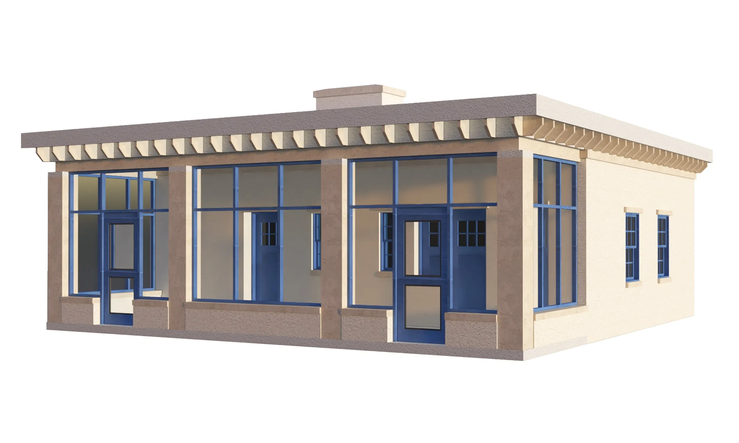 Adobe House Plans 2 Bedroom DIY Home Building Project 972 sq/ft Build Your Own