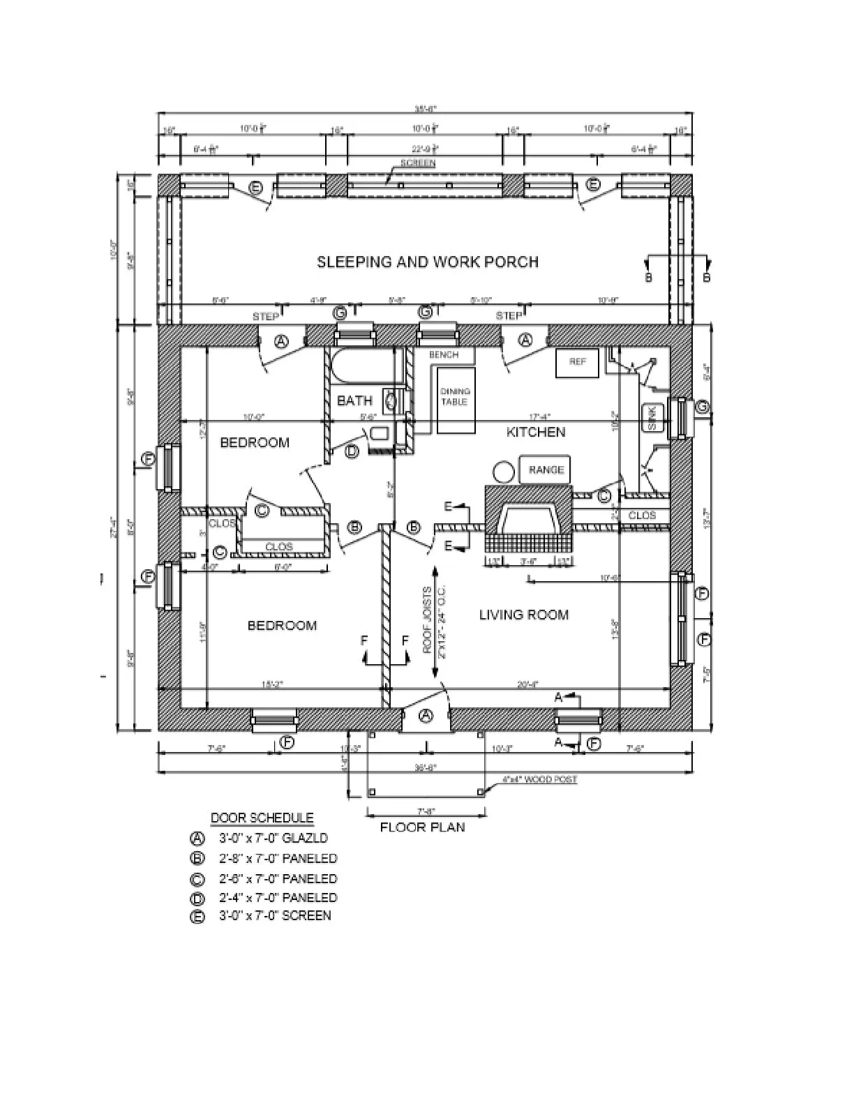 Adobe House Plans 2 Bedroom DIY Home Building Project 972 sq/ft Build Your Own