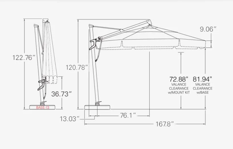 AKZ 13ft PLUS Octagonal Umbrella - PRE-ORDER SPRING 2025