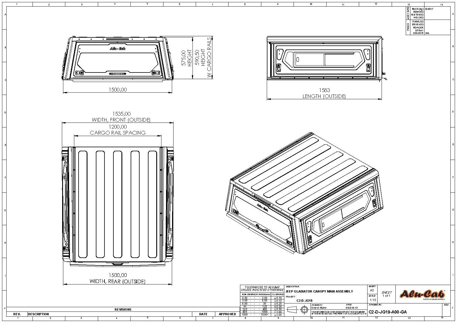 Alu-Cab Contour Canopy Jeep Gladiator