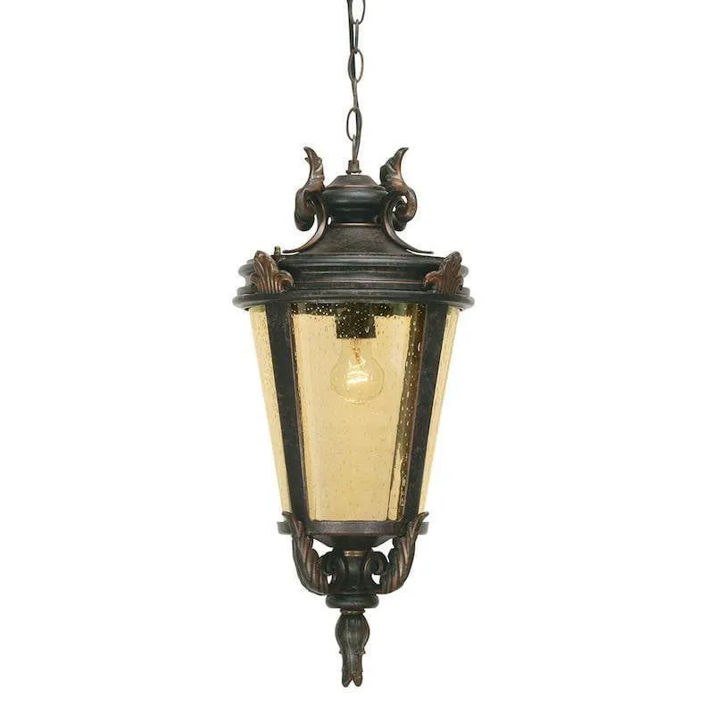 Baltimore Weathered Bronze Large Outdoor Pendant Light