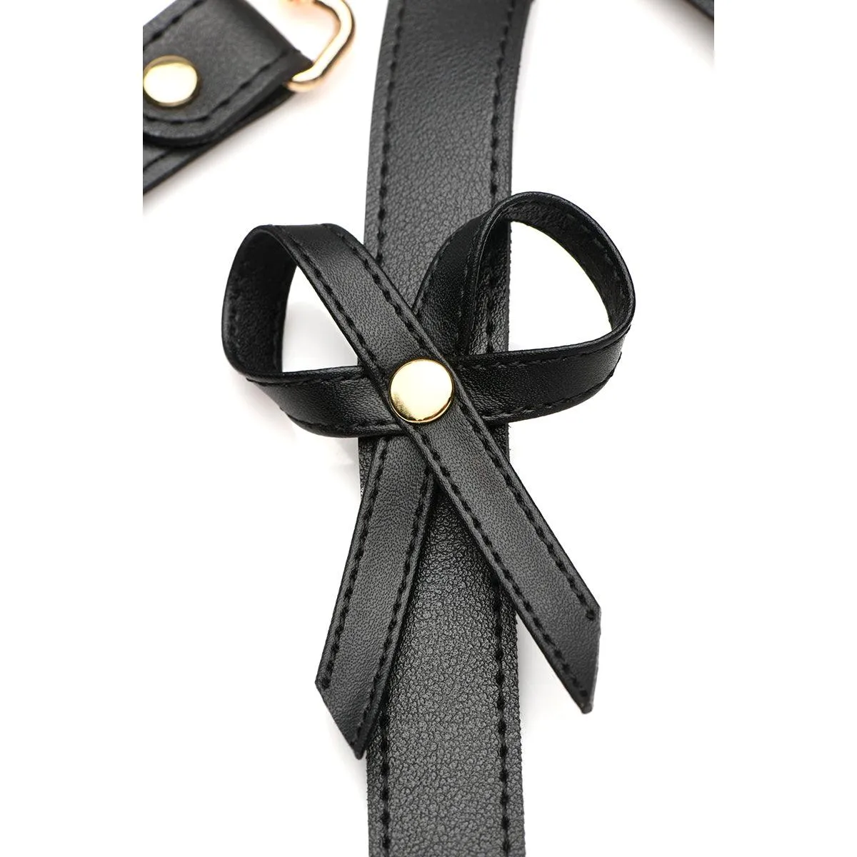 Bondage Harness with Bows - Black XL-2XL