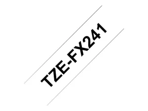 Brother Flexible Id Tape Tze-Fx241 - Black On White