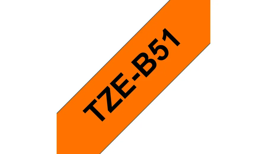 Brother Laminated Tape P-Touch Tze-B51 - 24 Mm X 8 M - Black On Orange