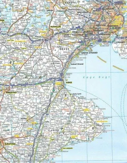 Denmark Road Map by K&F