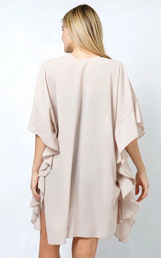 EVT11016 CHIFFON RUFFLE KIMONO