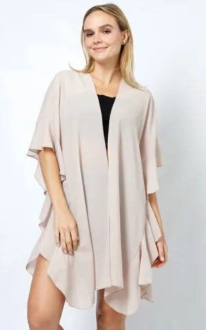 EVT11016 CHIFFON RUFFLE KIMONO