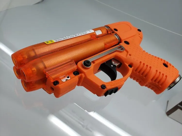 FIRESTORM JPX 6 Compact 4 Shot Pepper Gun Orange with Laser