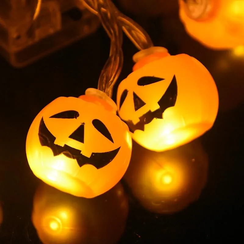 Halloween Pumpkin Spider Bat Skull String Lights Lamp