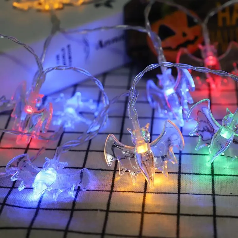 Halloween Pumpkin Spider Bat Skull String Lights Lamp