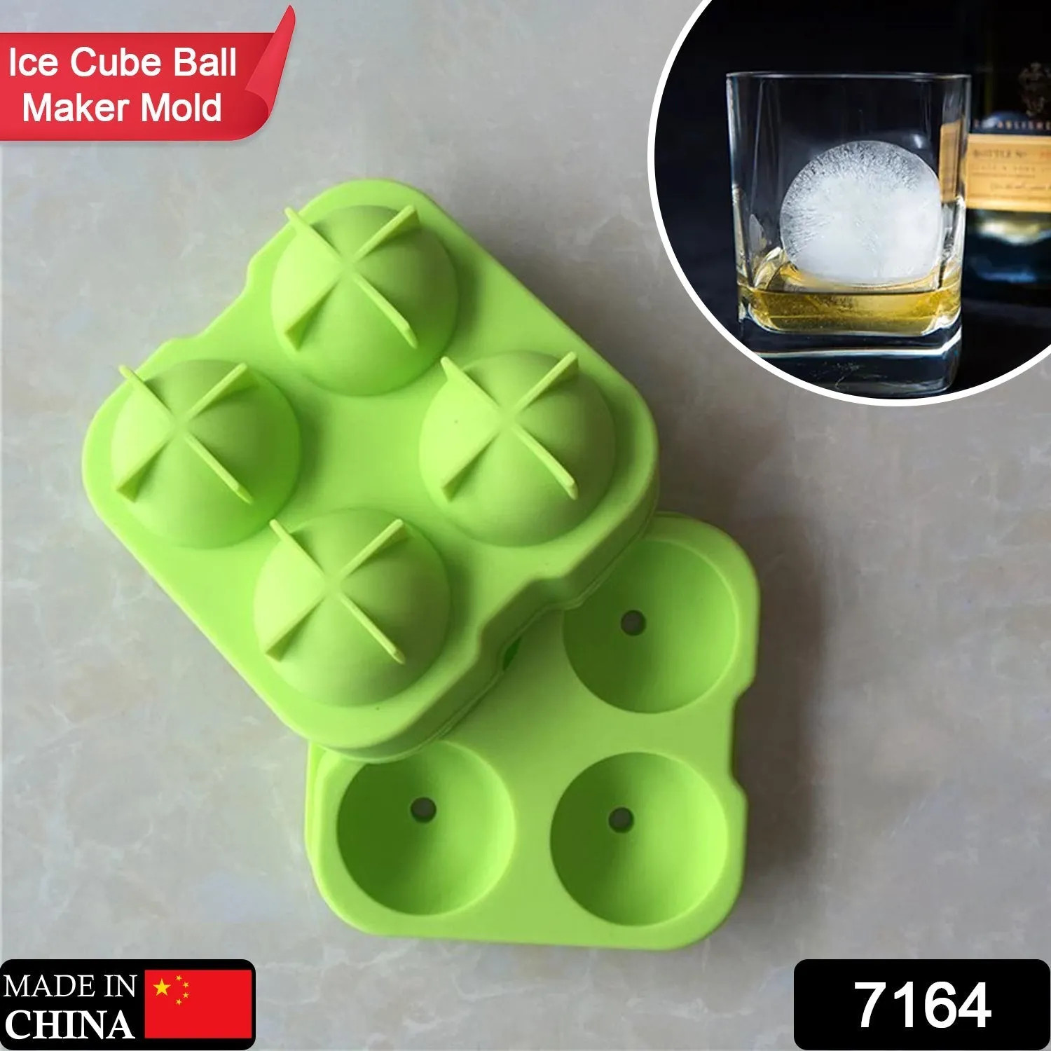 Ice Trays for Freezer Whiskey Ice Cube Plastic Ball Maker Mold Sphere Mould 4 Holes New Ice Balls Party Brick Round Tray Bar Tool ice for Whiskey