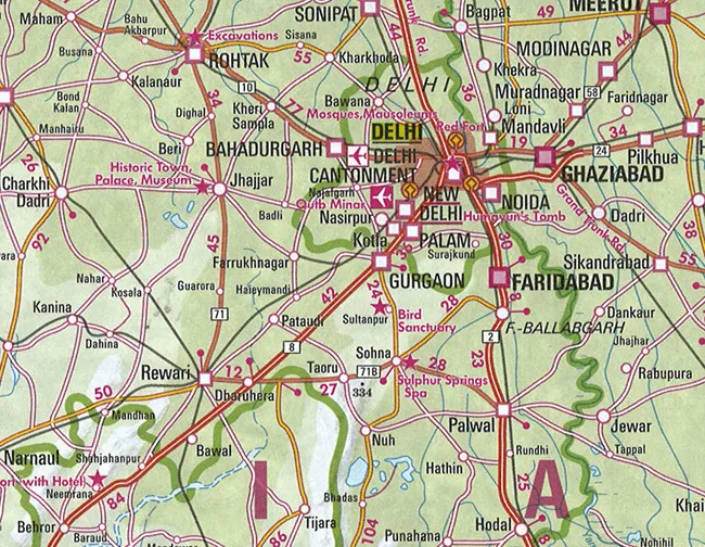 India North Road Map by Nelles Verlag (2016)