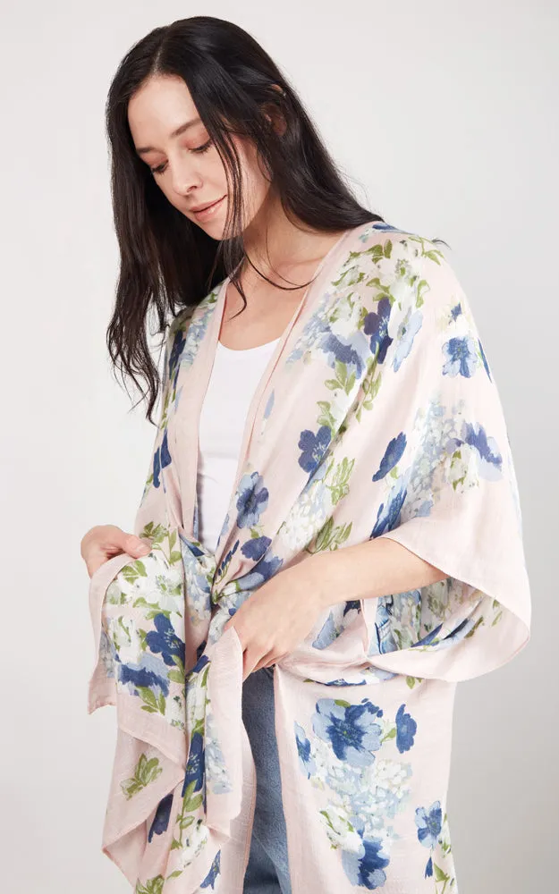 JP2103 Floral Design Cover Up Kimono