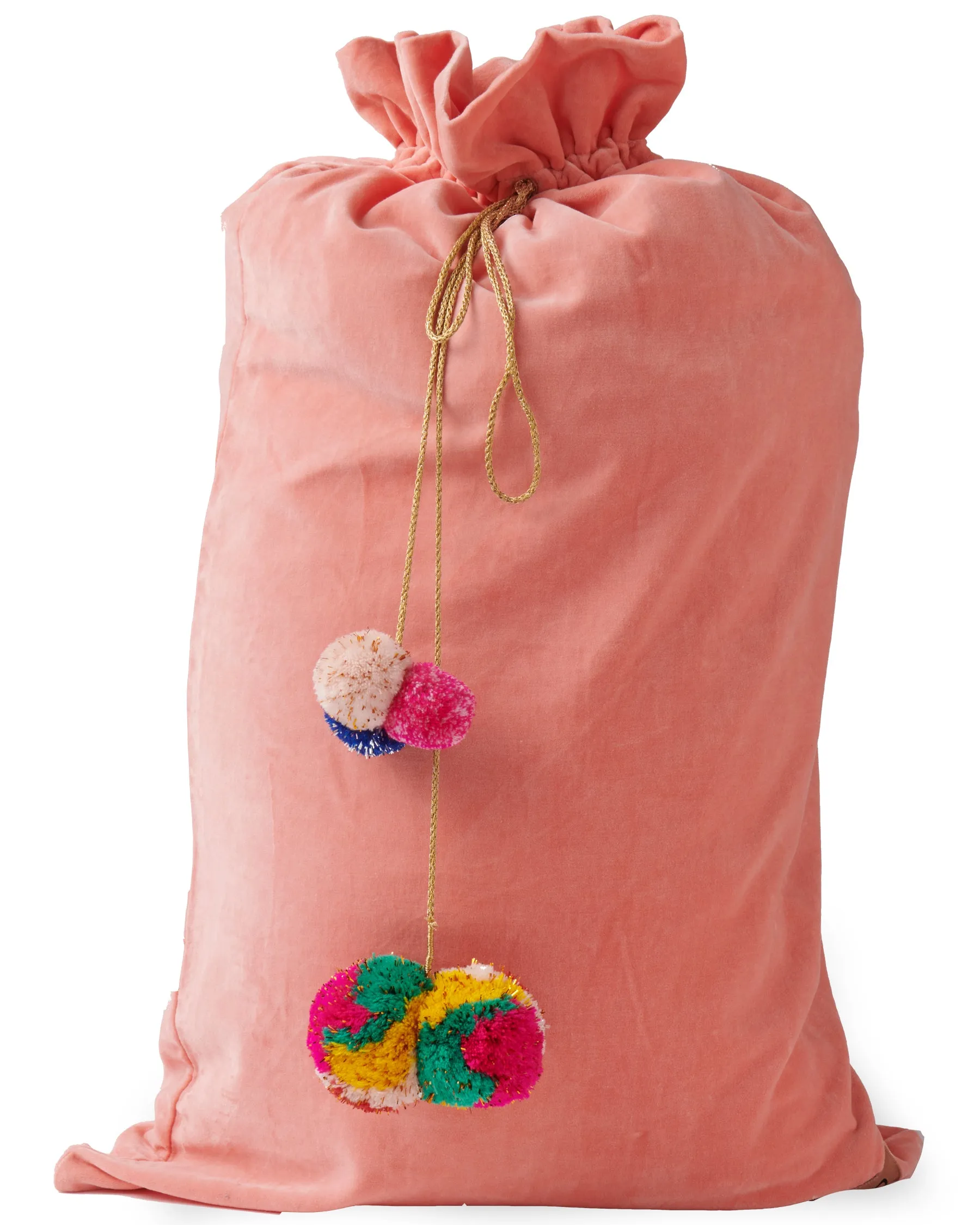 Kip & Co Coral Velvet Santa Sack (One Size)