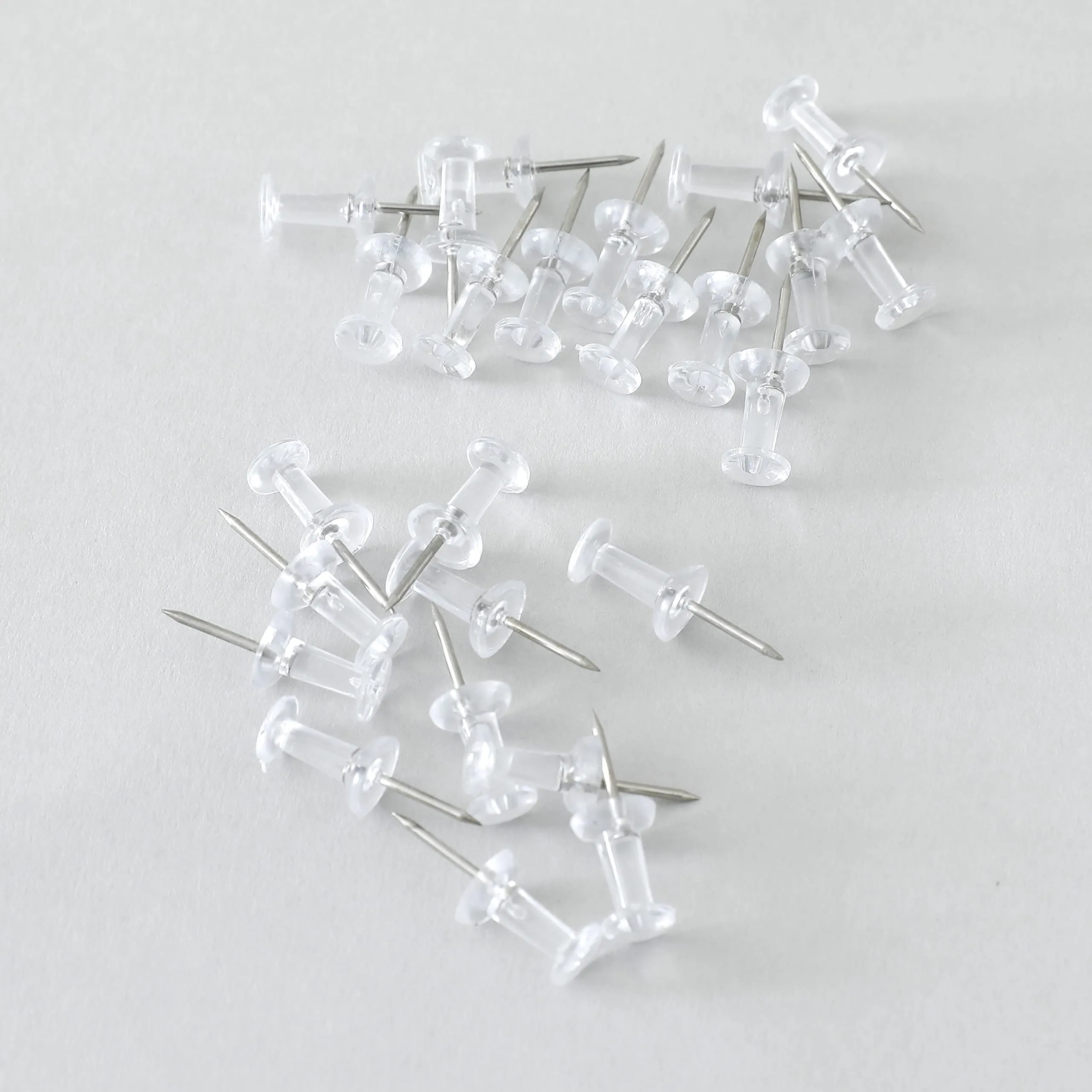 Kuber Industries Push Pins Tacks|Heavy-Duty Notice Board Pins|200" (Transparent)