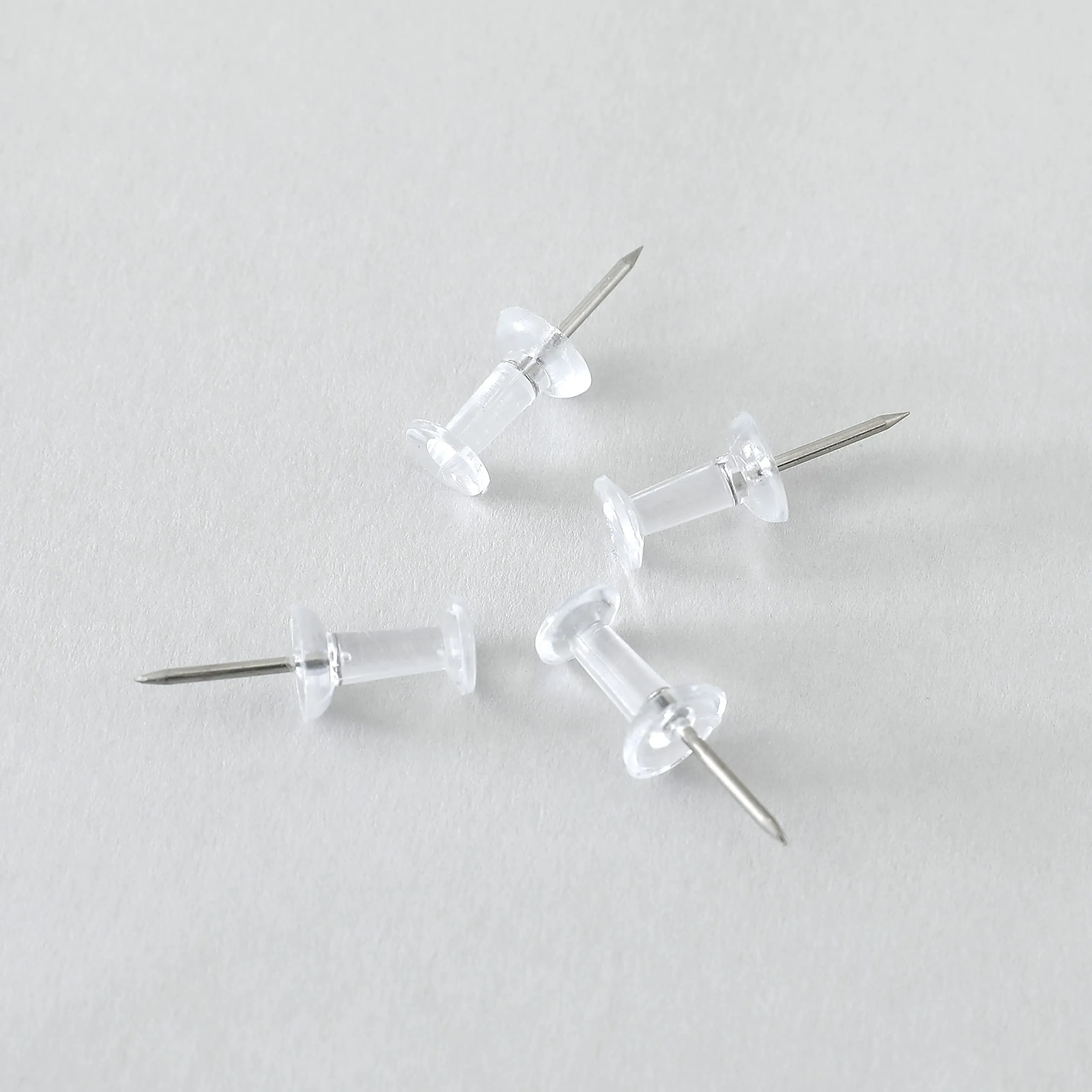 Kuber Industries Push Pins Tacks|Heavy-Duty Notice Board Pins|200" (Transparent)