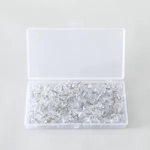 Kuber Industries Push Pins Tacks|Heavy-Duty Notice Board Pins|200" (Transparent)