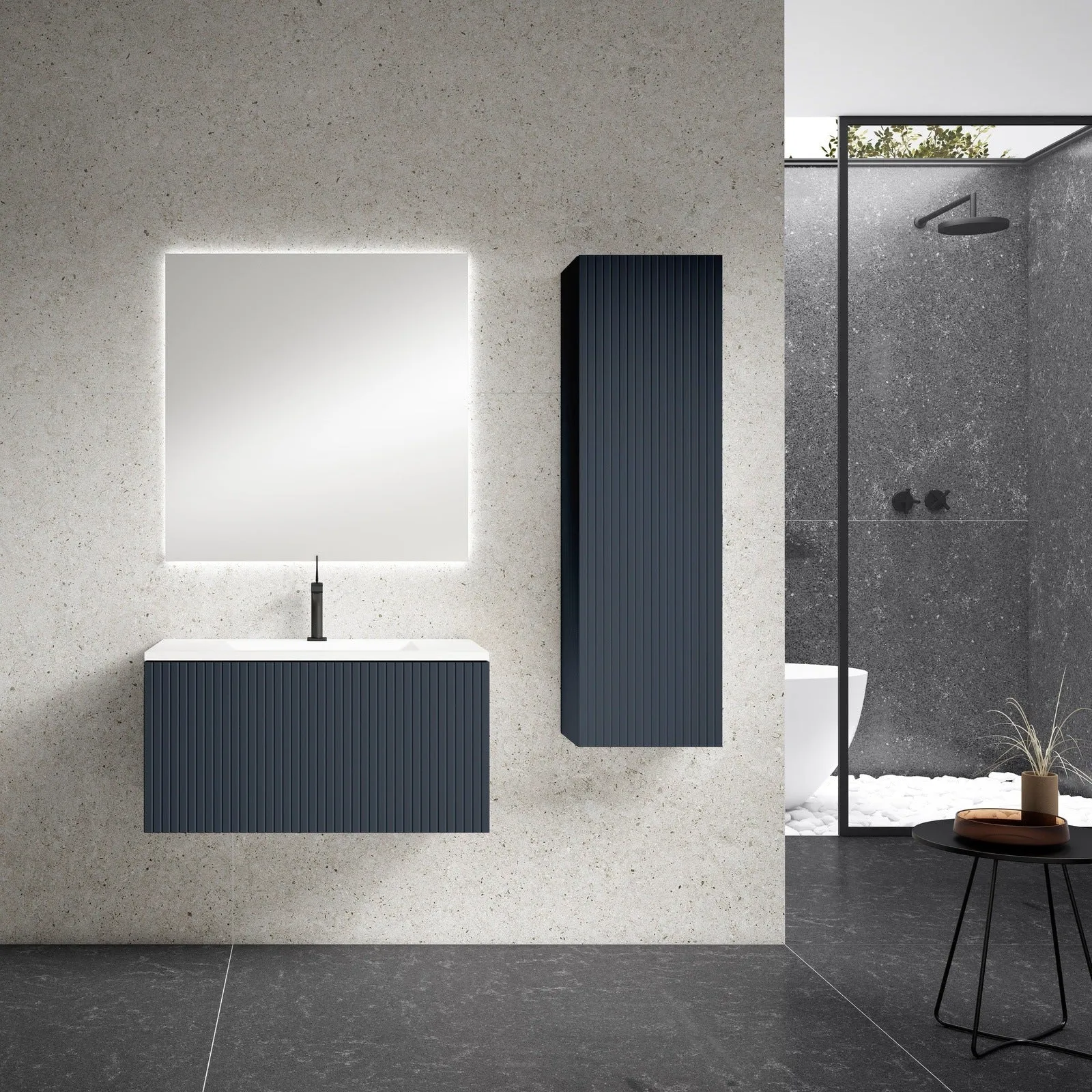 Lucena Bath 24" Bari Vanity with Ceramic Sink in White, Gray, Green or Navy
