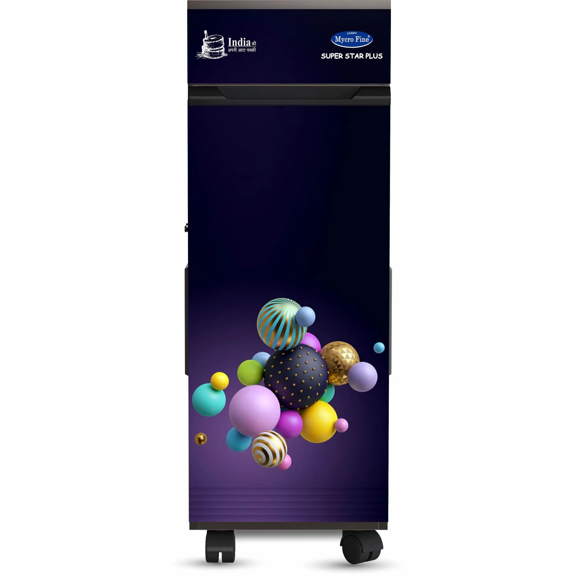 Lucky Mycrofine Super Star Plus 3D Balls Atta Chakki machine 6.5 Kg Capacity Flour Mill Fully Automatic Domestic Made In India for Grinding Various types of Grains
