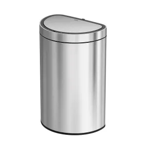 Mirage Semi-Round Motion Sensor Trash Can, 47 Liter / 12.4 Gallon