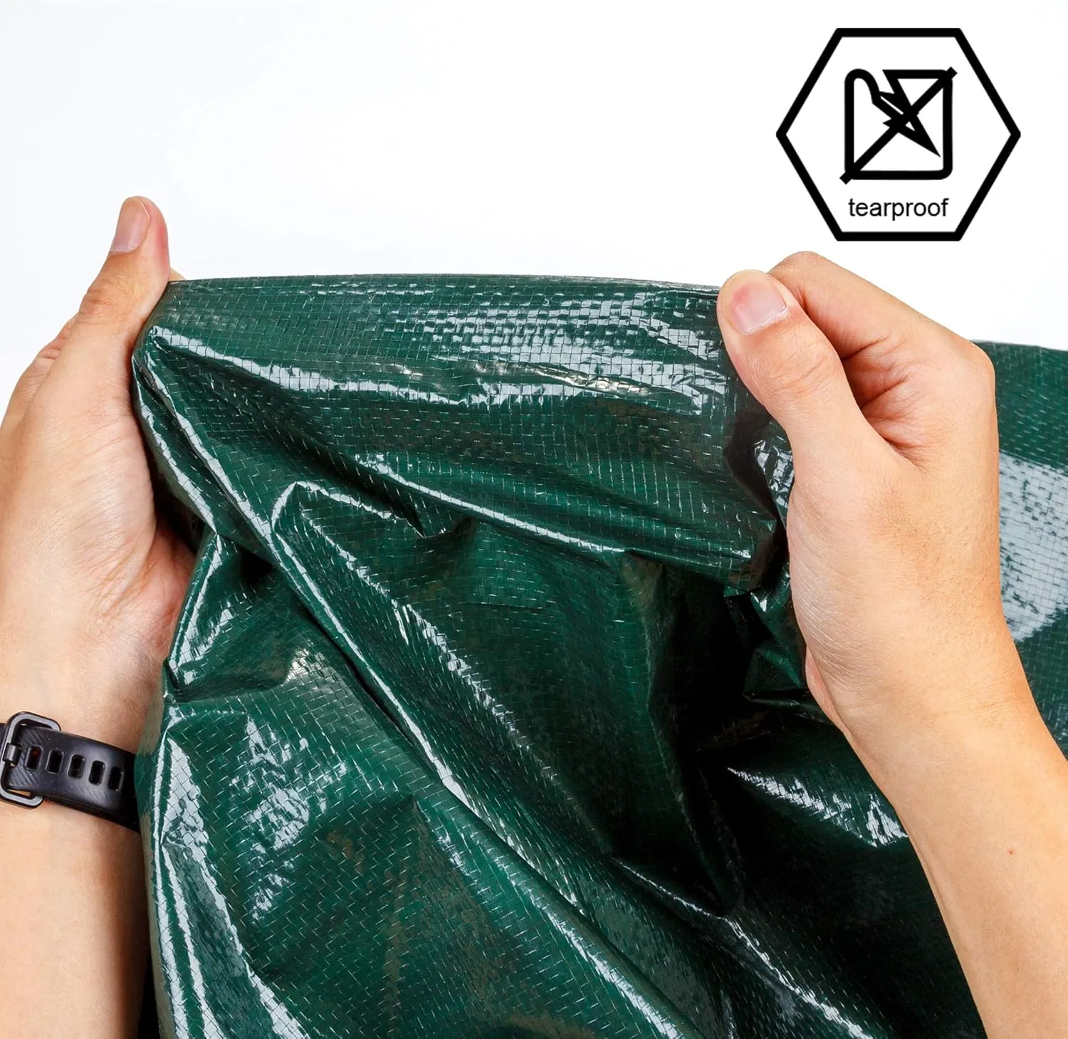 NEW CARTMAN Finished Size 20x40 Feet Waterproof Green Tarp 8 Mil Thick, Multipurpose Protective Cover for Emergency Rain Shelter Camping Tarpaulin, Retails $130