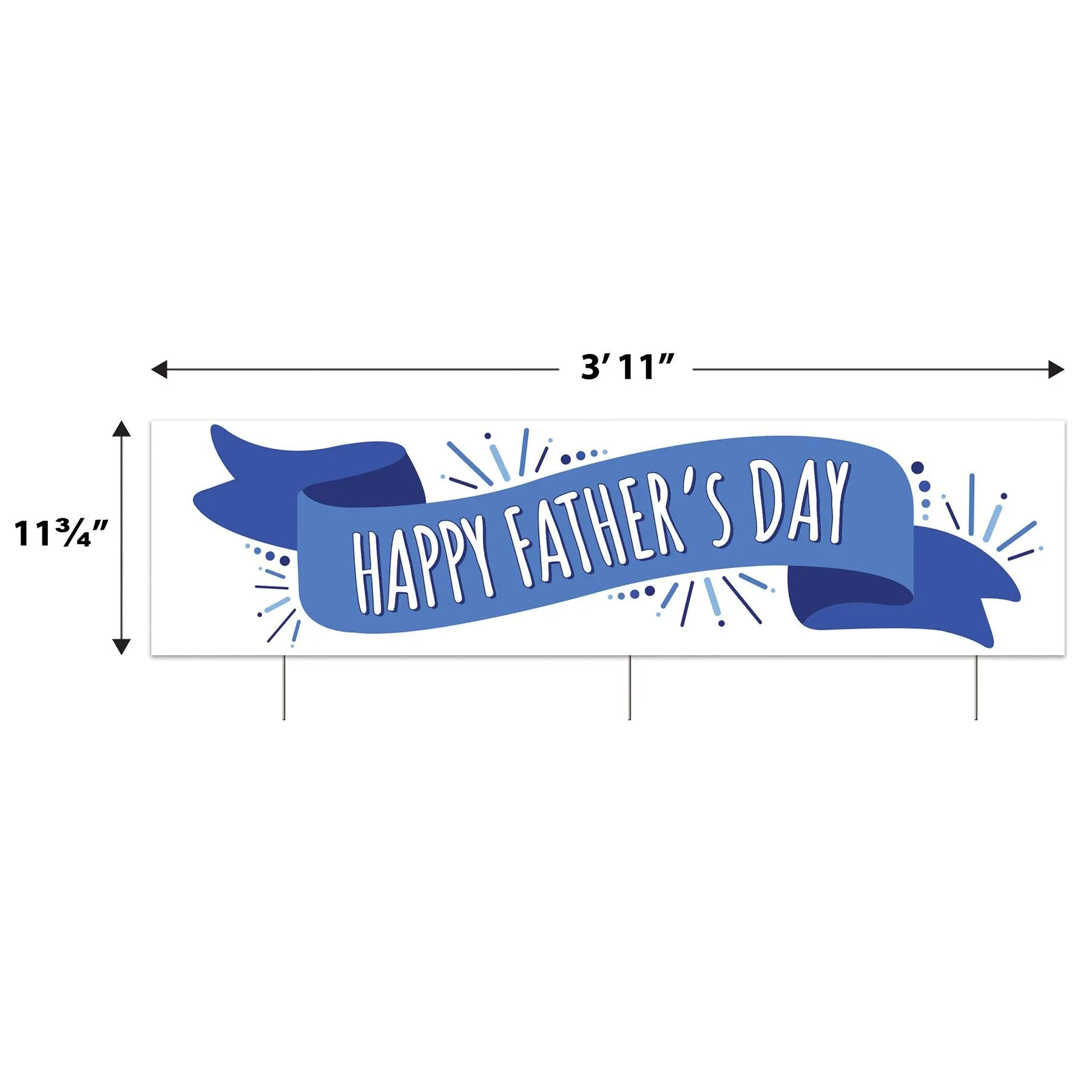 Plastic Jumbo Happy Father's Day Yard Sign