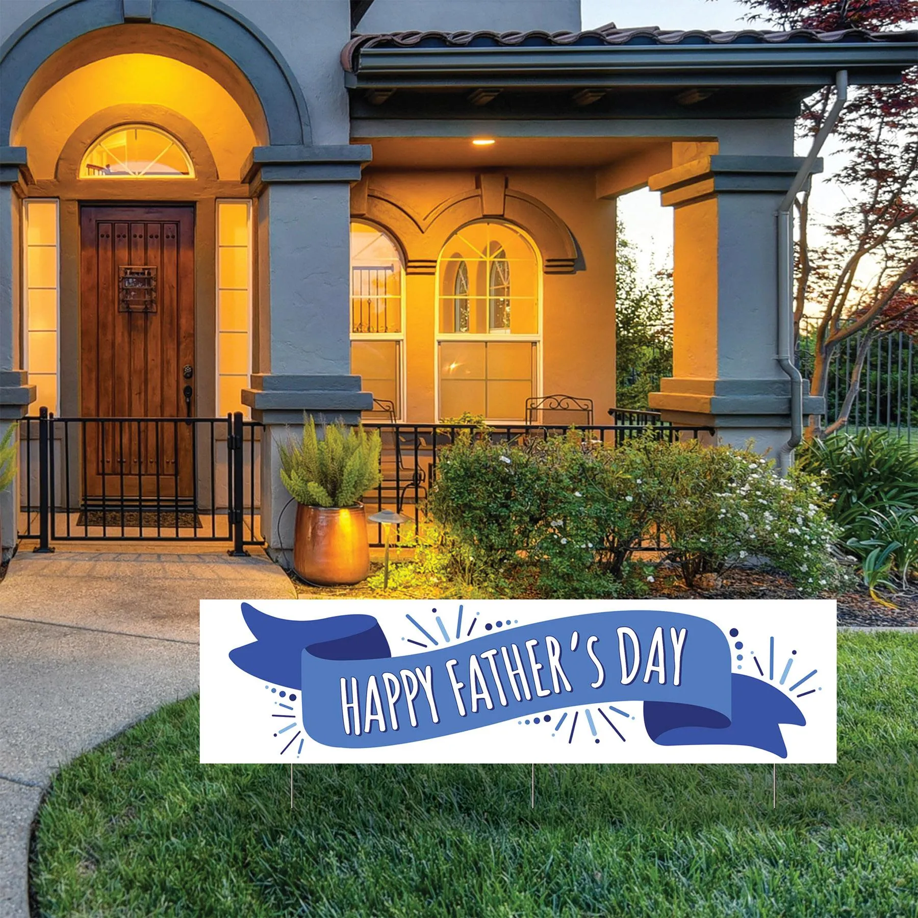 Plastic Jumbo Happy Father's Day Yard Sign
