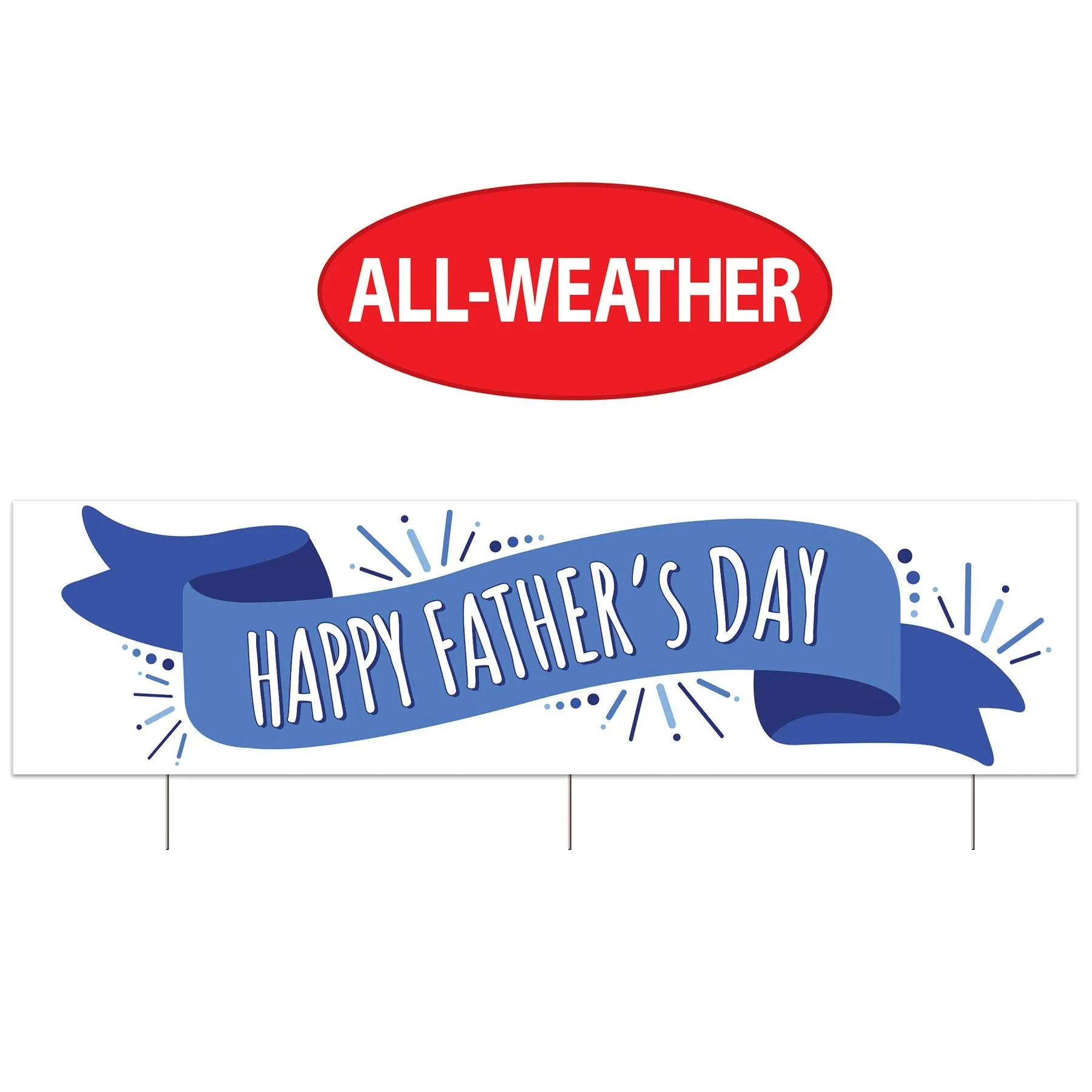 Plastic Jumbo Happy Father's Day Yard Sign