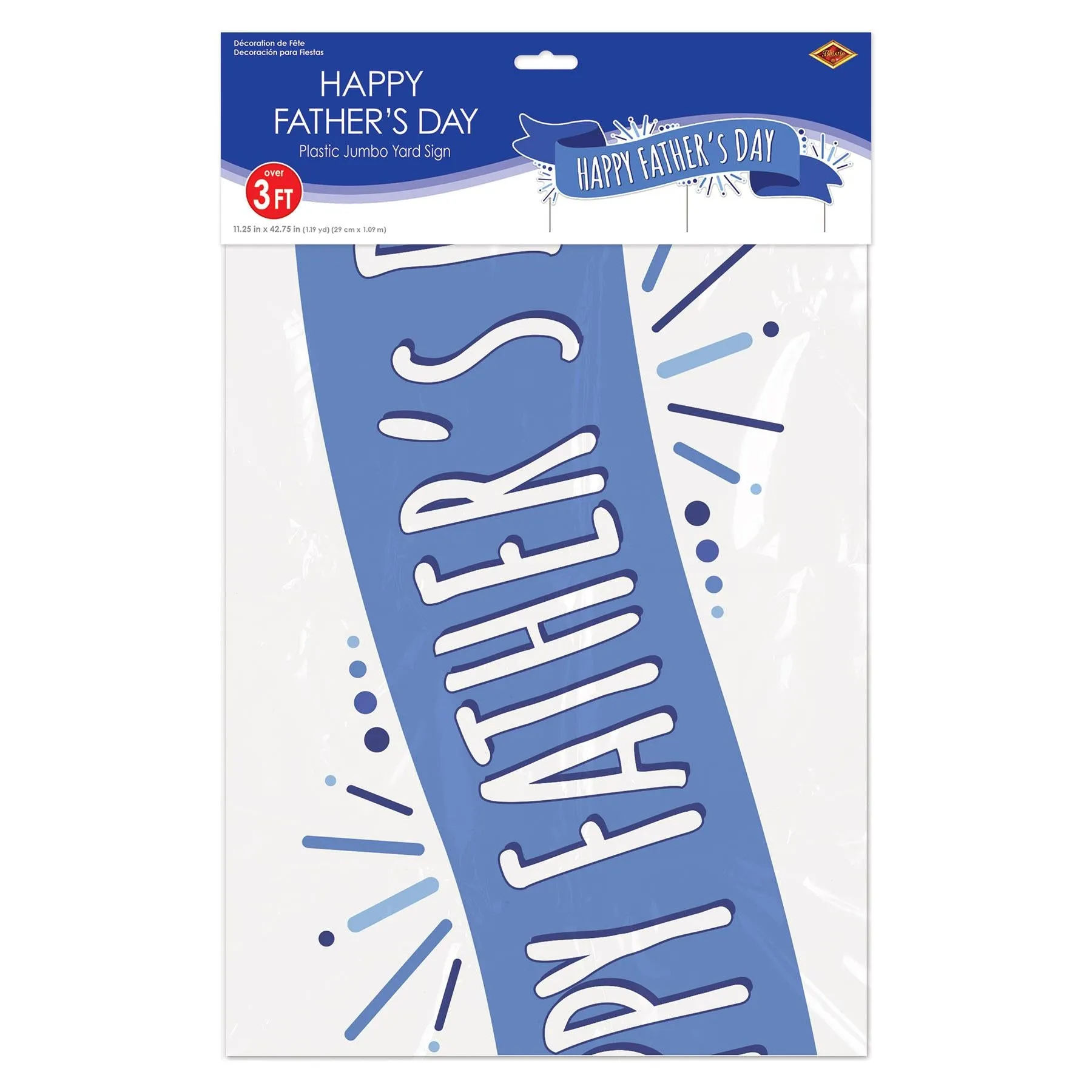 Plastic Jumbo Happy Father's Day Yard Sign