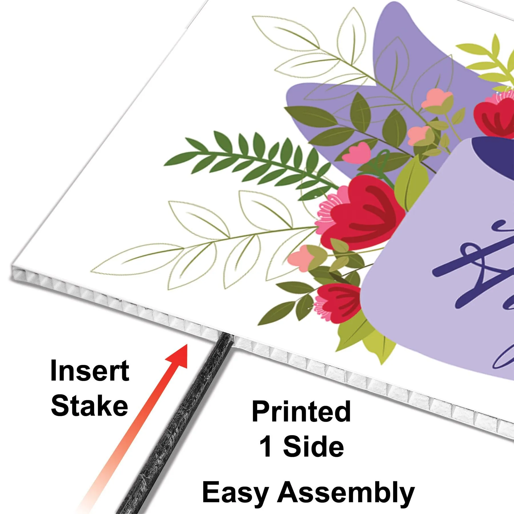 Plastic Jumbo Happy Mother's Day Yard Sign