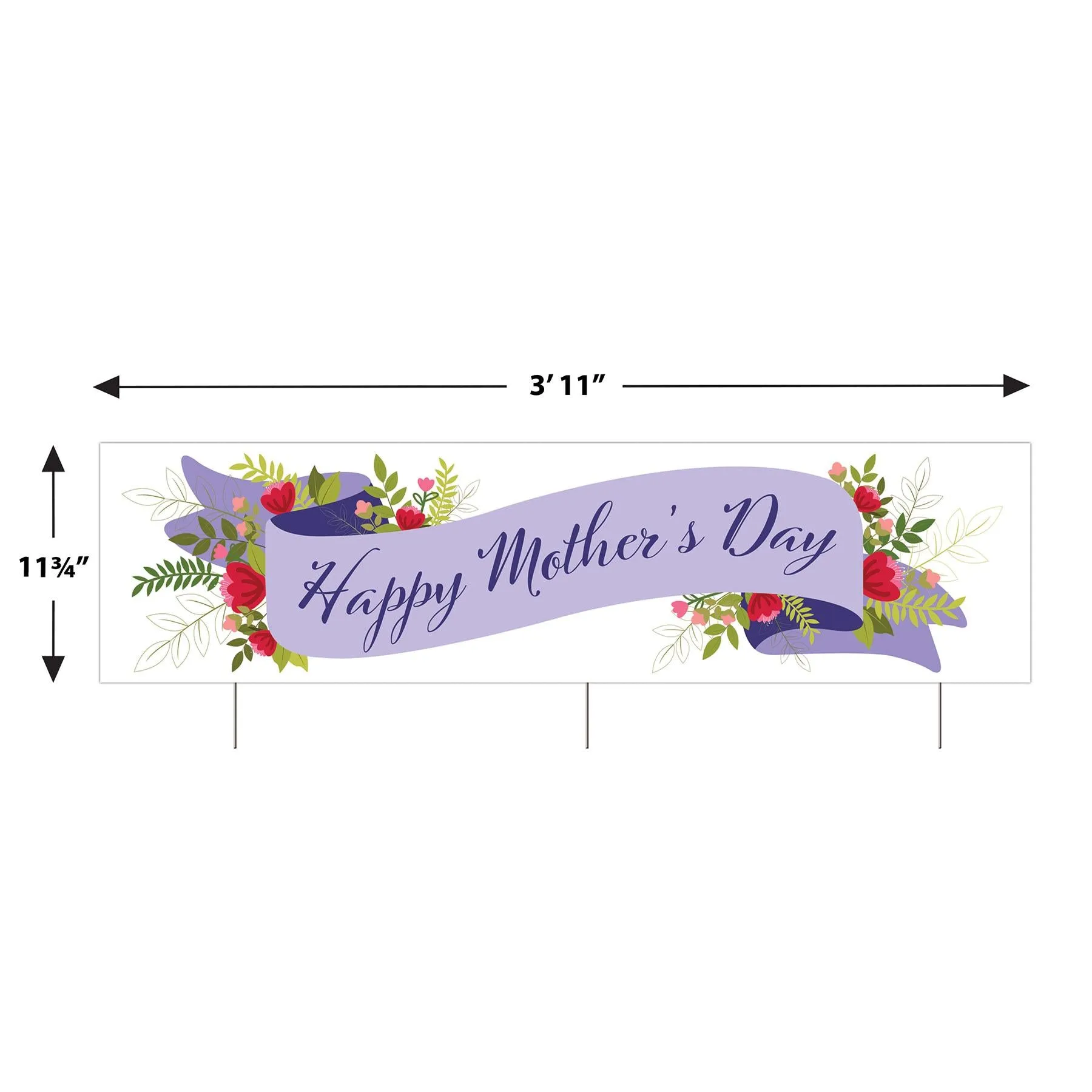 Plastic Jumbo Happy Mother's Day Yard Sign