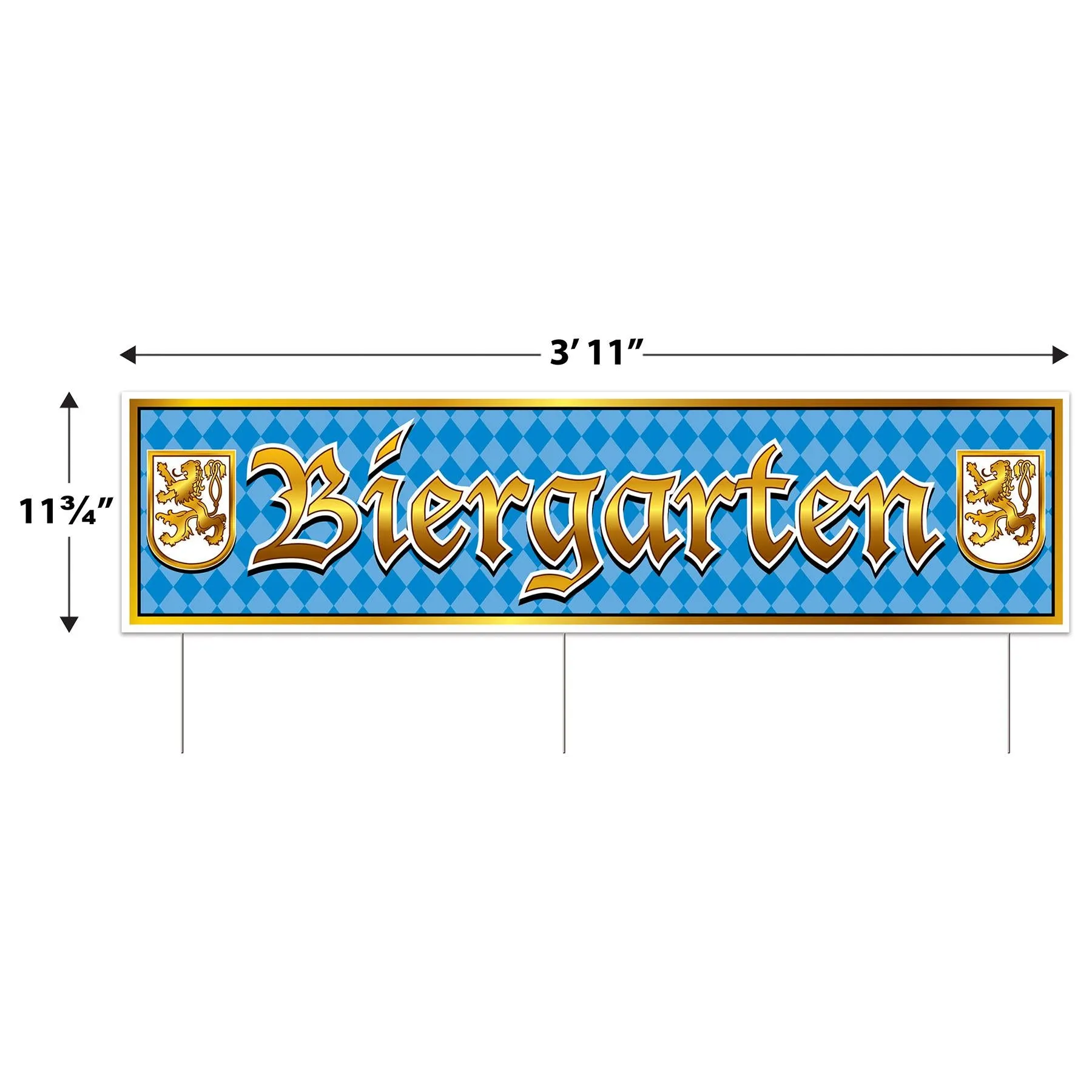 Plastic Jumbo Oktoberfest Biergarten Yard Sign