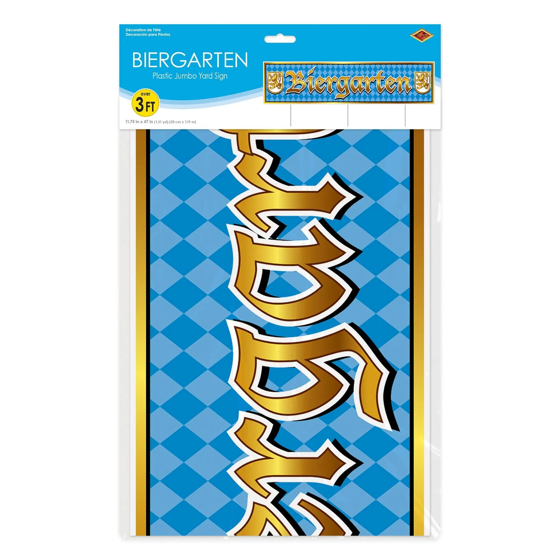 Plastic Jumbo Oktoberfest Biergarten Yard Sign