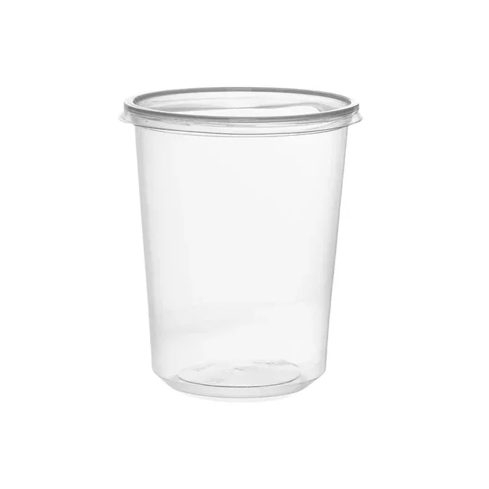 "BULK" Lightweight Clear Plastic Round Deli Container with Lids 32oz