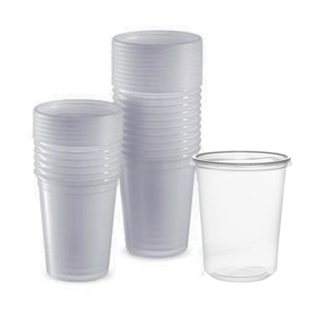 "BULK" Lightweight Clear Plastic Round Deli Container with Lids 32oz