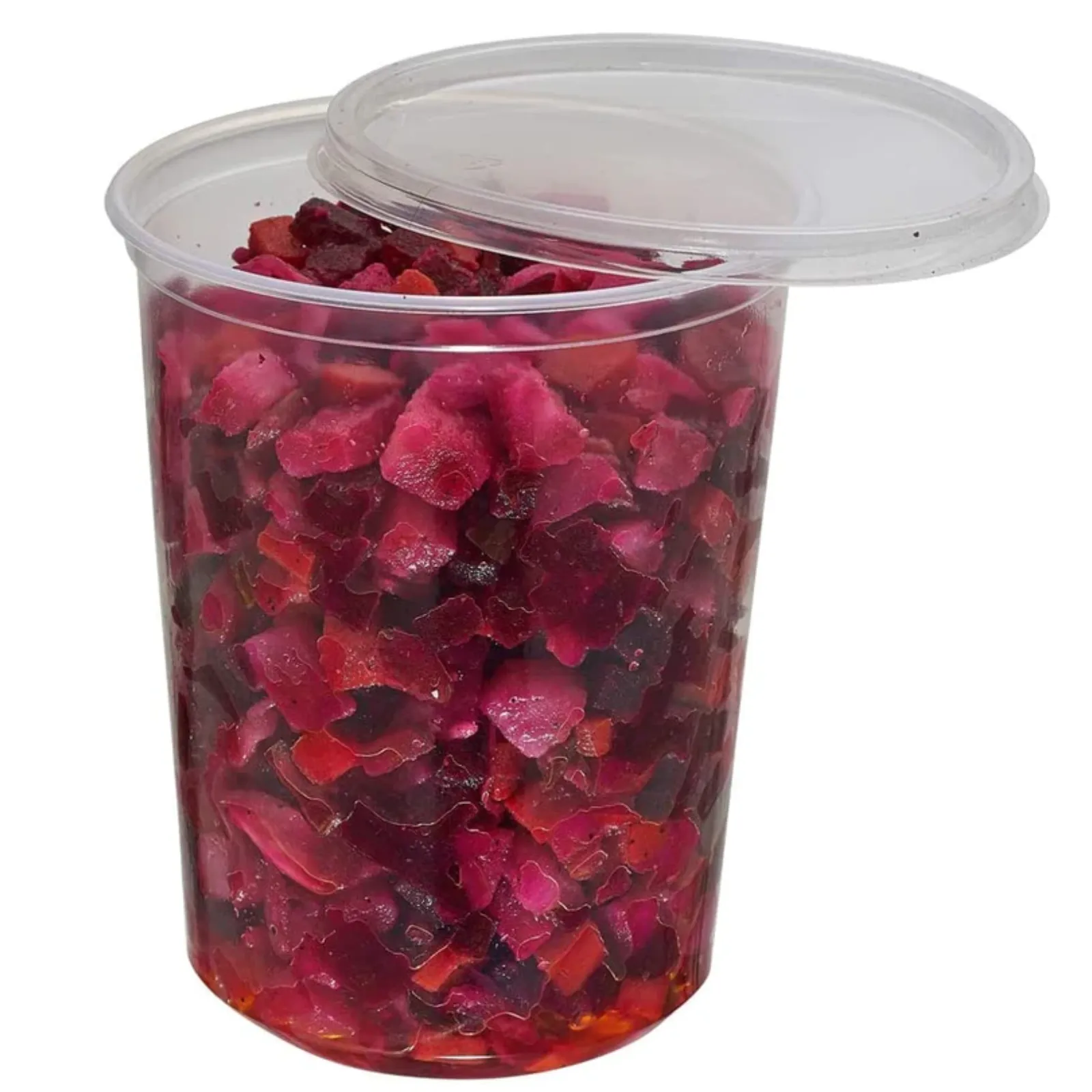 "BULK" Lightweight Clear Plastic Round Deli Container with Lids 32oz