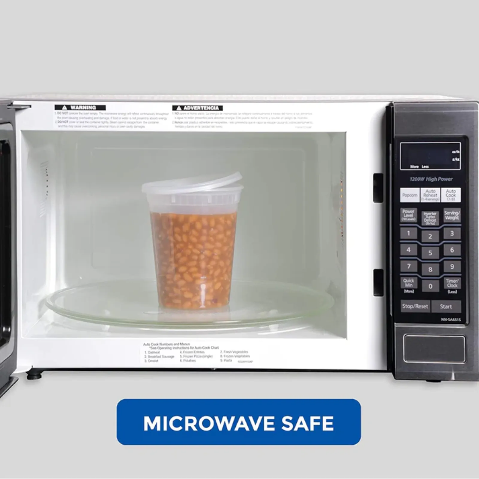 "BULK" Lightweight Clear Plastic Round Deli Container with Lids 32oz